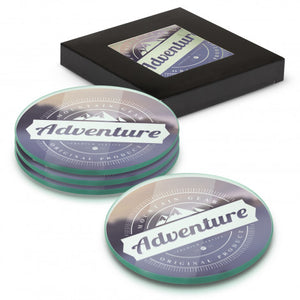 Venice Glass Coaster Set of 4 Round - Full Colour - 120167