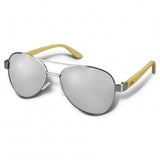 Aviator Mirror Lens Sunglasses - Bamboo - 120338