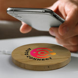 Vita Bamboo Wireless Charger - Round - 120613