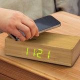 Bamboo Wireless Charging Clock - 121419