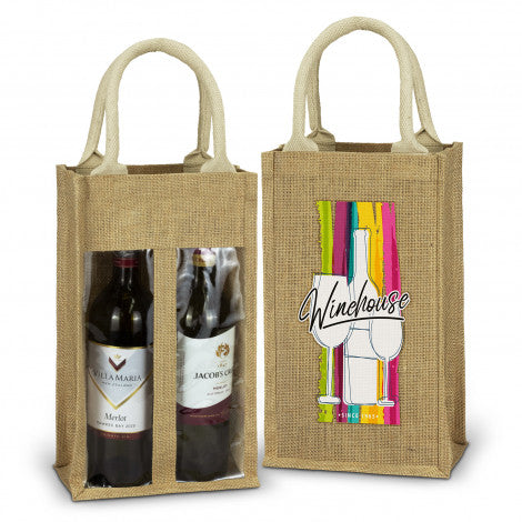 Serena Jute Double Wine Carrier - 122950