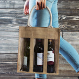 Serena Jute Triple Wine Carrier - 122951