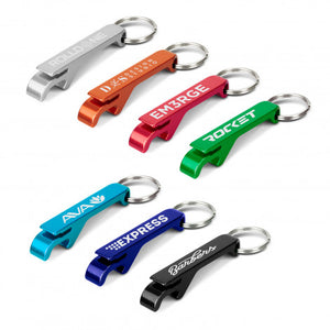 Snappy Metal Bottle Opener Key Ring - 123584