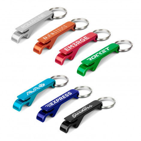 Snappy Metal Bottle Opener Key Ring - 123584