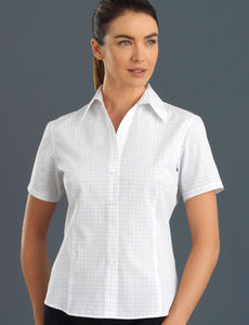 Style 131 Grey – Women's Short Sleeve Window Check