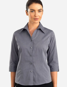 Style 160 Graphite – Women's 3/4 Sleeve Chambray