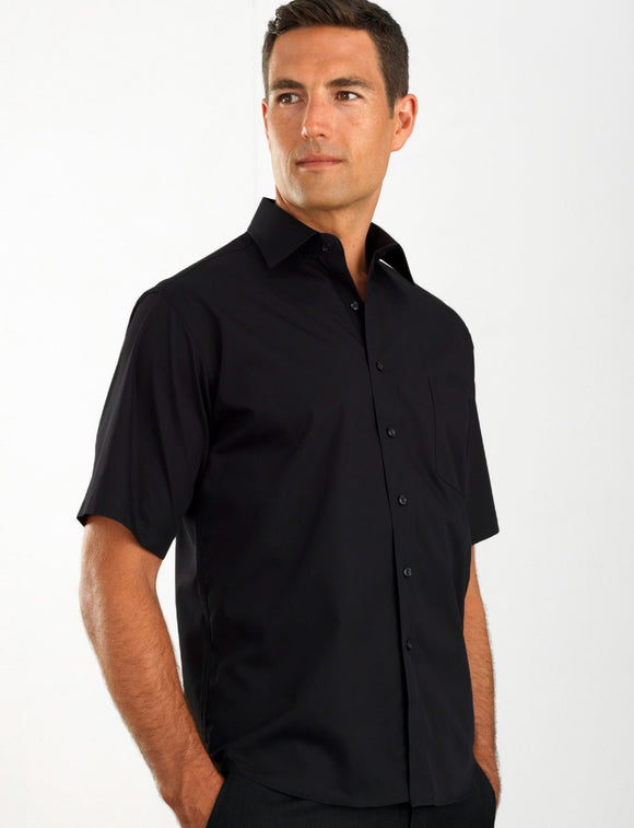 Style 201 Black – Men's Short Sleeve Poplin