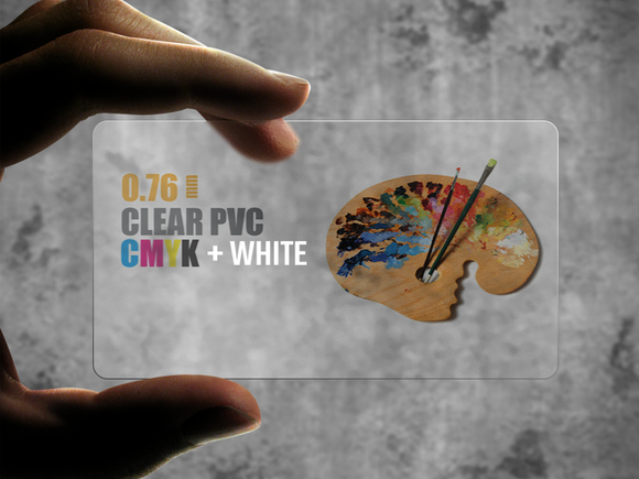 PVC Cards 0.76 Clear + Spot White - EB0102