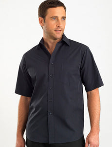 Style 237 Charcoal – Men's Short Sleeve Dark Stripe