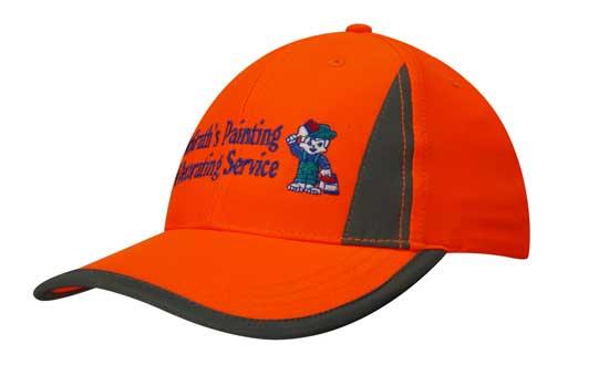 Luminescent Safety Cap with Reflective Inserts and Trim - 3029