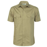 Cotton Drill Work Shirt - Short Sleeve - 3201