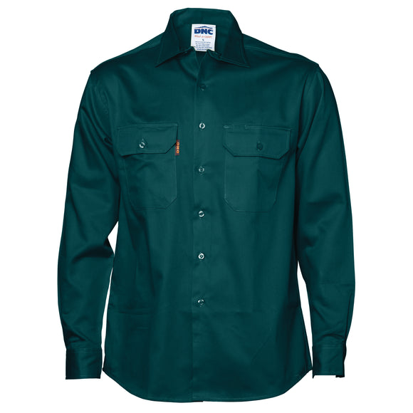 Cotton Drill Work Shirt - Long Sleeve - 3202