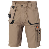 Duratex Cotton Duck Weave Tradies Cargo Shorts - with twin holster tool pocket - 3336