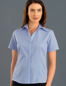 Style 337 Blue – Women's Short Sleeve Soft Stripe