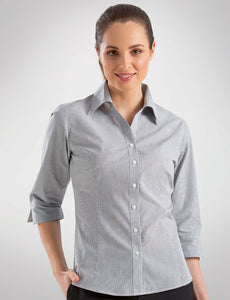 Style 356 Grey – Women's 3/4 Sleeve Multi Check