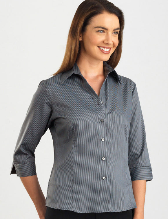 Style 362 Gunmetal – Women's 3/4 Sleeve Pinstripe