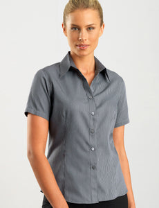 Style 363 Gunmetal – Women's Short Sleeve Pin Stripe