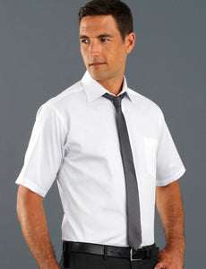 Style 401 White – Men's Short Sleeve Pinpoint Oxford