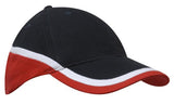 Brushed Heavy Cotton Tri-Coloured Cap - 4026