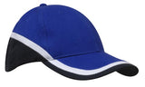 Brushed Heavy Cotton Tri-Coloured Cap - 4026