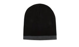 Roll Down Two Tone Acrylic Beanie - 4188