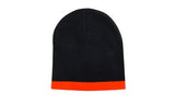 Roll Down Two Tone Acrylic Beanie - 4188