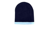 Roll Down Two Tone Acrylic Beanie - 4188