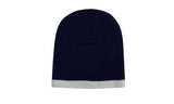 Roll Down Two Tone Acrylic Beanie - 4188