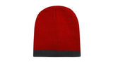 Roll Down Two Tone Acrylic Beanie - 4188