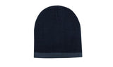 Roll Down Two Tone Acrylic Beanie - 4188