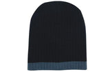 Two Tone Cable Knit Beanie - 4195