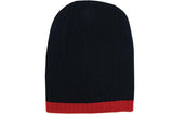 Two Tone Cable Knit Beanie - 4195