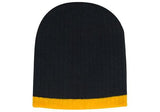 Two Tone Cable Knit Beanie - 4195