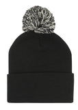 Acrylic Beanie with Pom-Pom - 4256