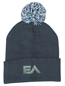 Acrylic Beanie with Pom-Pom - 4256