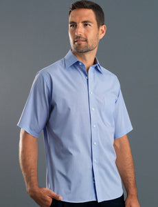 Style 437 Blue – Men's Short Sleeve Soft Stripe