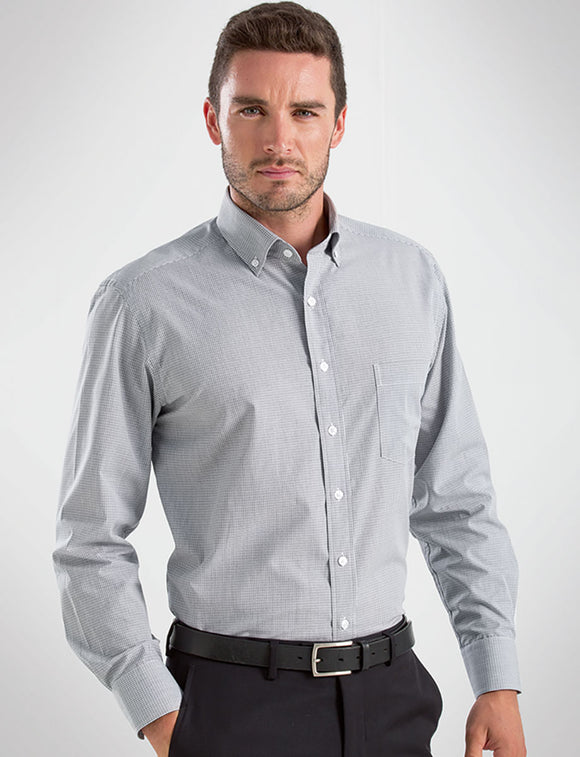 Style 456 Grey – Men's Long Sleeve Multi Check