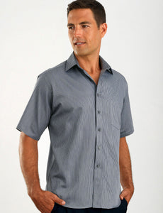 Style 463 Gunmetal – Men's Short Sleeve Pin Stripe