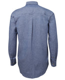 JB's L/S COTTON CHAMBRAY SHIRT BLUE STITCH - 4CUL