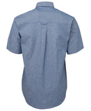 JB's S/S COTTON CHAMBRAY SHIRT BLUE STITCH - 4CUS