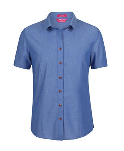 JB's LADIES CLASSIC S/S FINE CHAMBRAY SHIRT - 4FC1S