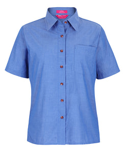 JB's LADIES ORIGINAL S/S INIDIGO CHAMBRAY SHIRT - 4LICS