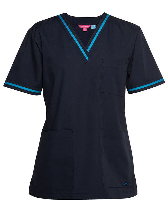 JB's LADIES CONTRAST SCRUBS TOP - 4SCT1