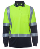 JB's HI VIS L/S D+N H PATTERN TRAD POLO - 6DHL