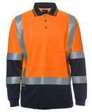 JB's HI VIS L/S D+N H PATTERN TRAD POLO - 6DHL