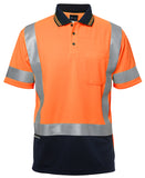 JB's HI VIS S/S D+N H PATTERN TRAD POLO - 6DHS