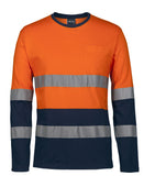 JB's HI VIS (D+N) L/S CREW NECK COTTON T-SHIRT - 6DNTN