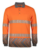 JB's HI VIS L/S ARROW SUB POLO WITH SEGMENTED TAPE - 6HAL