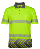 JB's HI VIS S/S ARROW SUB POLO WITH SEGMENTED TAPE - 6HAS