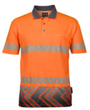 JB's HI VIS S/S ARROW SUB POLO WITH SEGMENTED TAPE - 6HAS